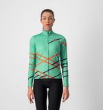Castelli DIAGONAL Fietsshirt Jade Green/Brilliant Pink-Dark - Vrouwen - maat S