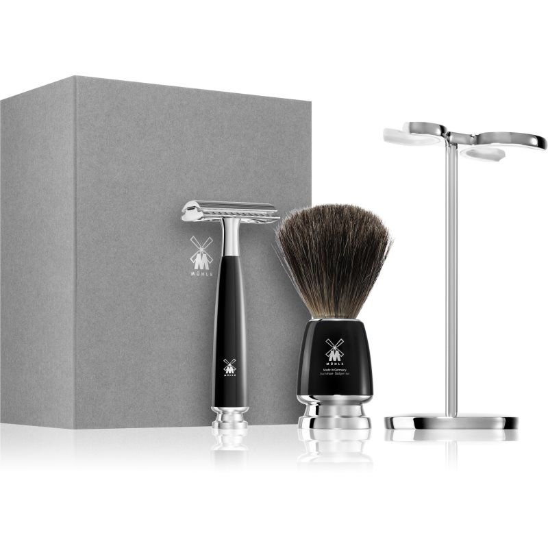 Mühle RYTMO - koninginnen dassenhaar, 3 stuks, veiligheidsscheerapparaat, S zwart 81 m 226 SR