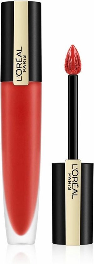 L'Oréal Make-Up Designer Rouge Signature Lipstick - 113 I Don't - Rood - Matte Vloeibare Lippenstift - 7 ml