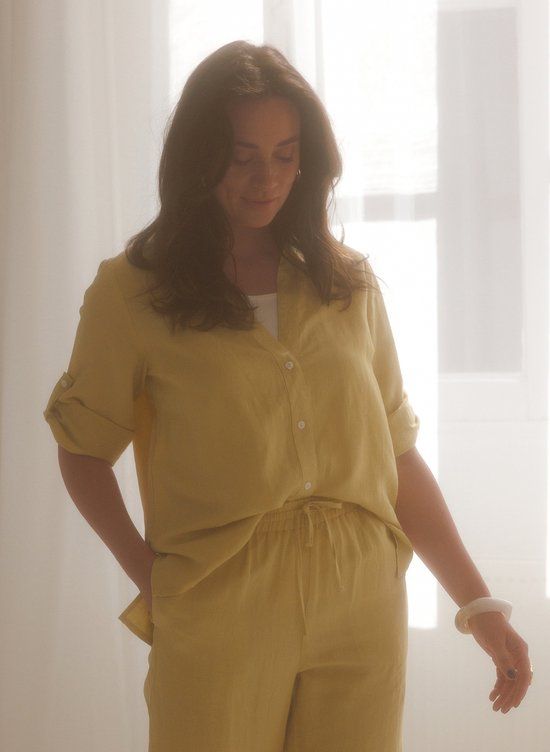 YEST Mietta Tops - Raffia Yellow - maat 34