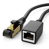 1aTTack.de CAT8.1 RJ45 40Gb/s LAN Verlengkabel 1x 0,5m LSZH - Zwart