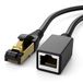 1aTTack.de CAT8.1 RJ45 40Gb/s LAN Verlengkabel 1x 0,5m LSZH - Zwart