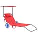 VidaXL Lounge Stoel Gecapitonneerde zitting Polyester Rood