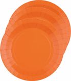 Santex Feest gebaksbordjes - oranje - 10x - karton - 17 cm - rond
