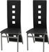 vidaXL Eetkamerstoelen Kunstleer Zwart 2 stuks