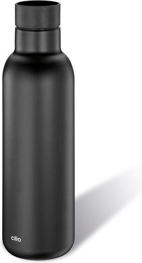 Cilio Isoleerfles 450ml mat zwart deluxe