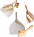 ECONATURAL by York Pelle et balai Petit Eco Natural | 34x25x7cm | Set pelle et balai en bambou | balai avec manche élégamment formé, pelle stable au sol, marron et blanc