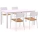 Bellagio tuinmeubelen Bellagio Cino/Menzano 160cm dining tuinset 5-delig stapelbaar
