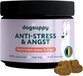 Dogsuppy Anti-Stress & Angst supplement [met kip] - Minder Blaffen, Meer Rust - 100% Natuurlijk - 60 heerlijke snoepjes - Kalmeringsmiddel voor Honden - Tegen Overmatig blaffen, Trillen, Onrust & Vuurwerkangst - met Hennepzaadolie & L-Tryptofaan