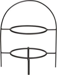 ASA Selection A table etagere - 2-laags - zwart - voor dessertborden - Ø 21 cm / H 28 cm