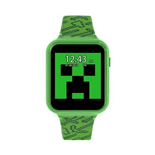 Minecraft Slim horloge MIN4045ARG, Groen, riem