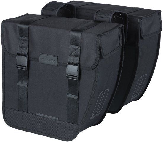 Basil Tour - Dubbele Fietstas XL - 35 Liter - Zwart - 100% Polyester - Waterafstotend