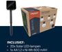 Grundig Solar Lichtsnoer 4,85 m - Tuinverlichting LED Buiten op Zonne-Energie - Garden Lights met Automatische Dag/Nacht Sensor - Cool White