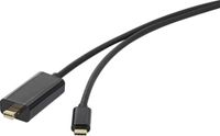 Renkforce TV, monitor Aansluitkabel [1x USB-C stekker - 1x Mini-DisplayPort stekker] 1.80 m Zwart