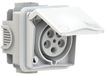 PCE Prise encastrable 32A, 5 pôles, 400V, blanc, IP44, DESIGN 895-6V