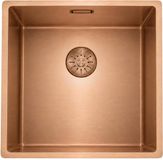 Pure.Sink Comfort PVD Rosé Koper spoelbak 40x40 cm 10mm radius onderbouw, vlakbouw en opbouw PCM4040-62