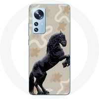 Maniacase Etui voor Xiaomi Mi 12 / 12X zwart Friese paardenrace