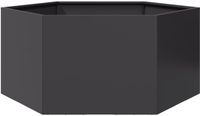 vidaXL Plantenbak zeshoek 104x90x45 cm staal zwart