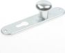 Hoppe Deurbeslag 53/273KP Zilver Aluminium Deurklink op kortschild Ovaal