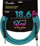 Fender Instrumentenkabel 5,5m Glow in the Dark - Blauw