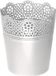 Prosper Plast Decoratieve bloempot Lace D18cm H21cm wit / kunststof