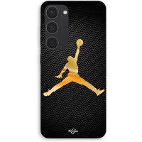 Jordan Coque Pour Samsung Galaxy S23 Jordan logo 23 nike basketball couleur dorée Maniacase