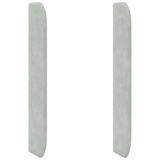 vidaXL Hoofdbord oor Lichtgrijs 80 x 16 x 4 cm Fluweel