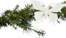 House of Seasons Edelman Bv Kerstboomversiering Vlinder - 2x stuks - 16 cm - wit glitter - op clip