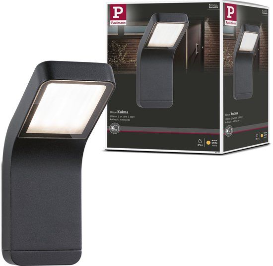 Paulmann LED-wandarmatuur voor buiten Kulma zeewaterbestendig IP44 90x230 mm 3000K 7,5W 520lm 230V Antraciet Aluminium