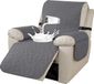 Bol Housse de fauteuil imperméable pour fauteuil inclinable - Housse de protection antidérapante avec élastique - Gris clair