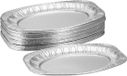 Relaxdays Serveerschaal Aluminium - Set van 25 - 35 x 24 cm - Zilver