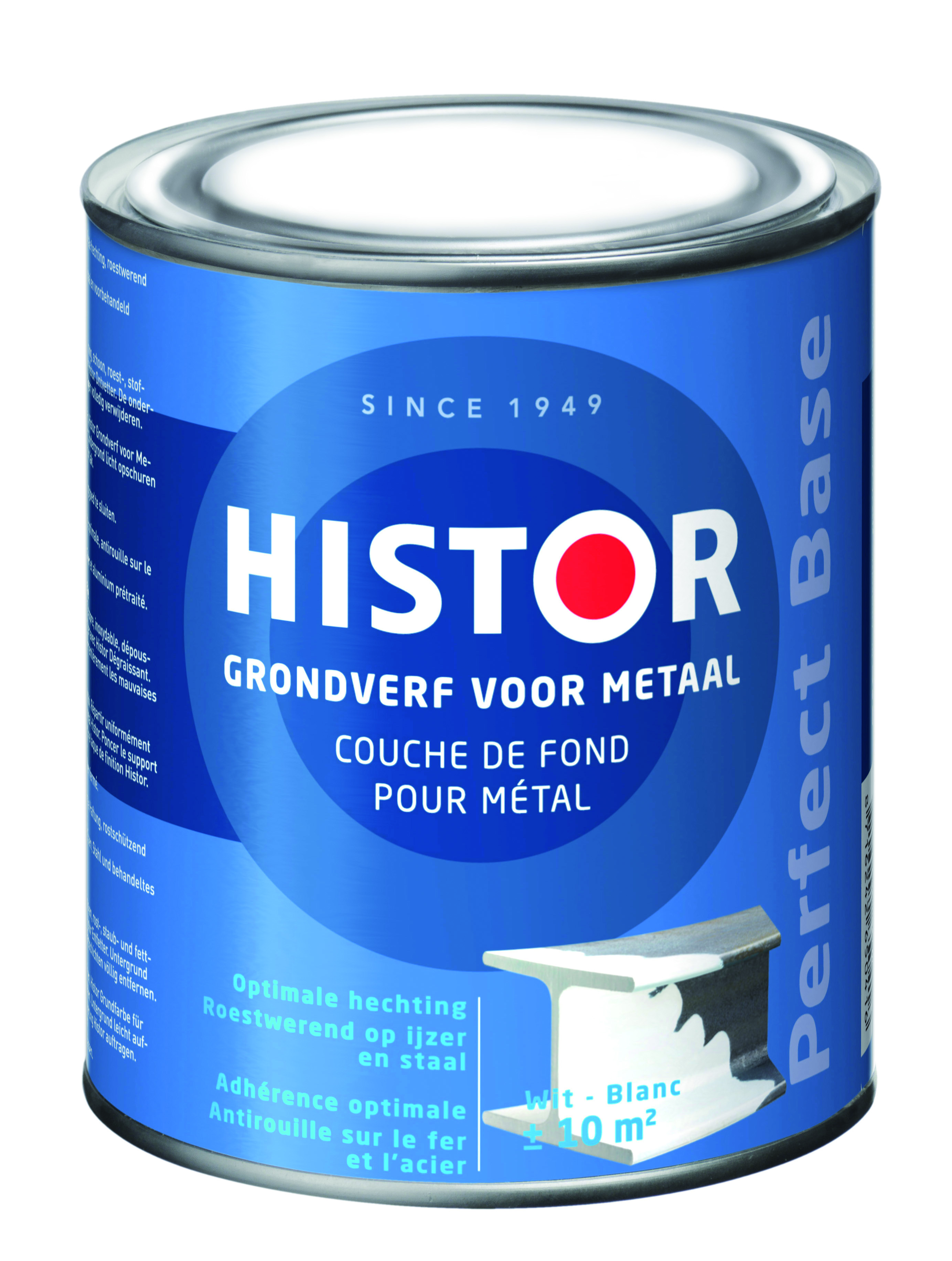 Histor Perfect Base grondverf metaal wit 750 ml