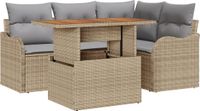 vidaXL Tuinbank Set 5-delig Beige Polywood