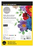 Eenvoudig Daler-Rowney Simply Rubber papier, 120 g/m², A4, 7 kleuren, zuurvrij, ideaal voor studenten en amateurs