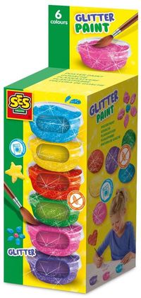 SES Creative Peinture à la gouache pailletée (6x45ml)