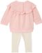Vertbaudet Set sweater met ruche + legging baby rozen