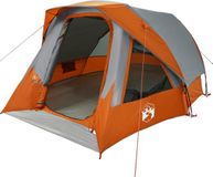vidaXL Tent 4-persoons waterdicht grijs en oranje