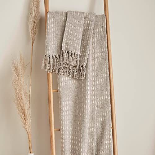Drift Home Quinn Plaid - 130x180cm - Natural - Recycled Cotton