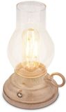 B.K.Licht BRILONER Kanea - Oplaadbare Tafellamp - Stijl Olielamp - Buitenlamp Aanraakfunctie - Dimbaar Tuinverlichting - IP44 - Warm Wit Licht - Ø10.5 x 17.5 cm - Beige