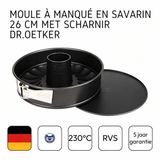 Dr. Oetker Springvorm Tradition 26 cm Zwart Staal Rond