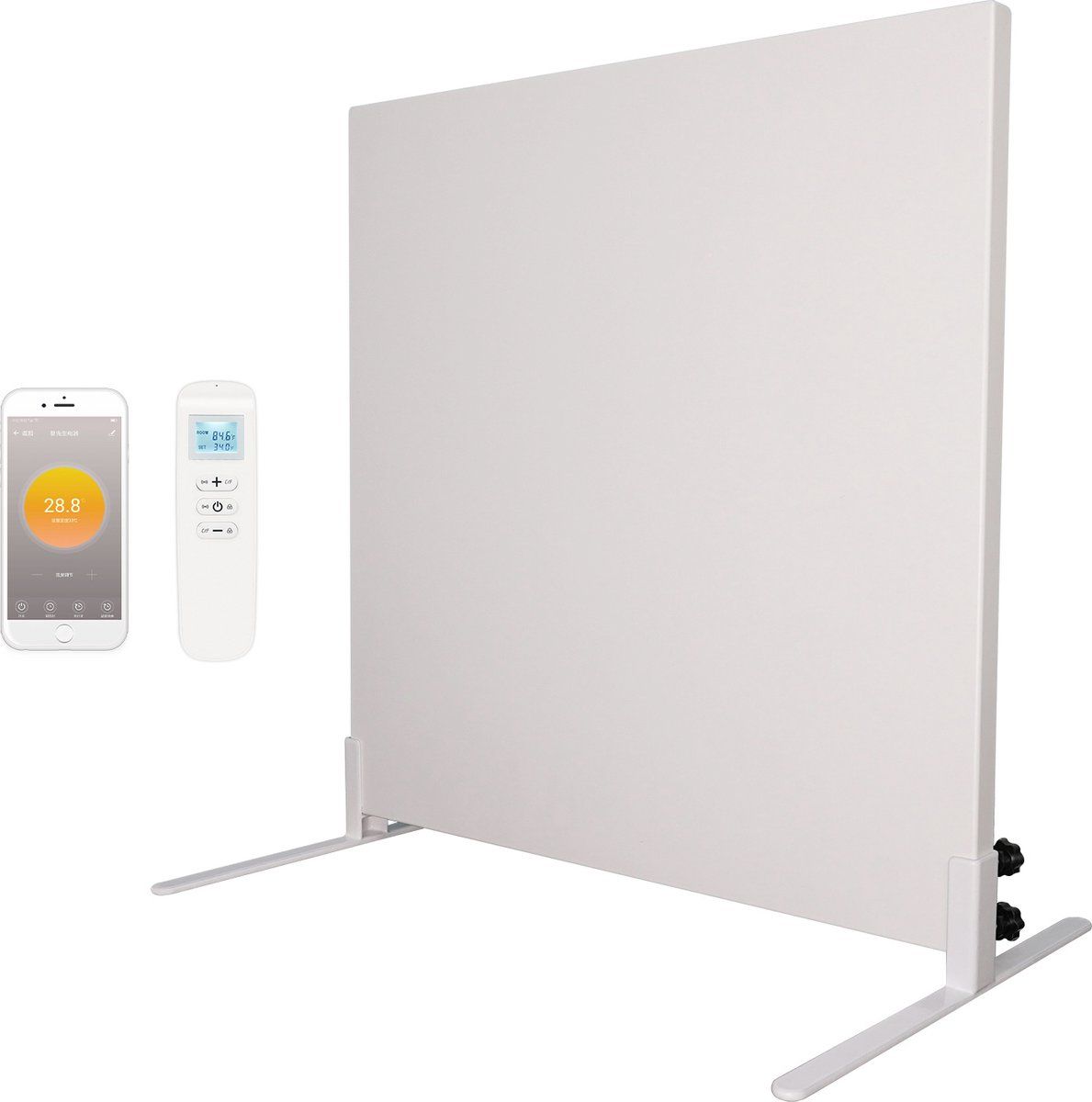 Verplaatsbare infrarood paneel 700W - 60 x 120 cm - Wifi - met afstandsbediening