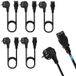 5 stuks netsnoeren 5 m voor apparaten CEE 7/7 Schuko naar IEC 320 C13, voor pc, monitor, tv, computerscherm, beamer, huishoudelijke apparaten
