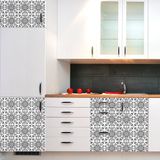 Ambiance Sticker Zelfklevende tegelmuurstickers voor keuken en badkamer - 60 cementtegelstickers voor meubels van Garsea - 60 stickers 15x15cm