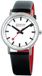 Mondaine Unisex Polshorloge M660.30314.11SBB - Zwart Leren Band, Zilverkleurige Kast, Witte Wijzerplaat