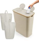 Relaxdays Statiegeld prullenbak - 2 zakken - 170L - beige