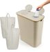 Relaxdays Statiegeld prullenbak - 2 zakken - 170L - beige