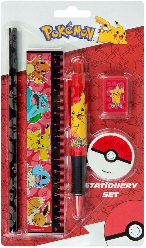 Merkloos Pokemon - Schrijfset - Inclusief pennen, notitieboek en stickers