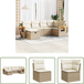 Vidaxl Canapé avec accoudoirs - Salon de jardin avec coussins 6 pcs beige résine tressée
