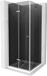 Mexen Lima cabine de douche pliable 80 x 80 cm, graphite, chrome + receveur de douche plat, blanc