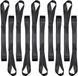 Sans marque Sangles de serrage en nylon - Courtes - Pour vélo, moto, transport - Noir 46 cm 46x2,5 cm